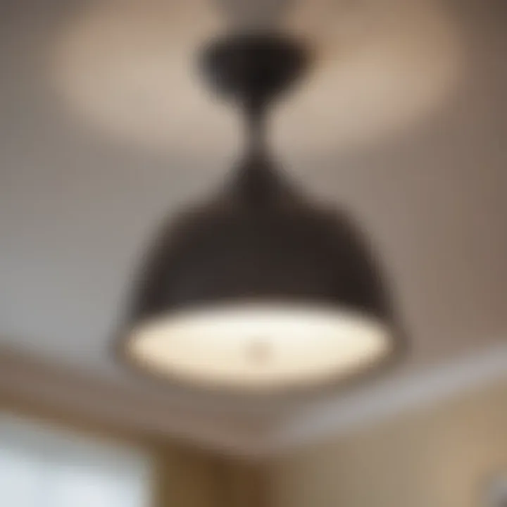 Successfully installed ceiling light fixture