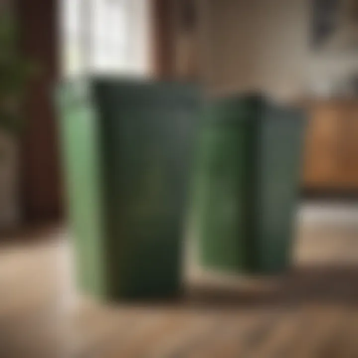 Eco-friendly materials used in crafting decorative trash cans