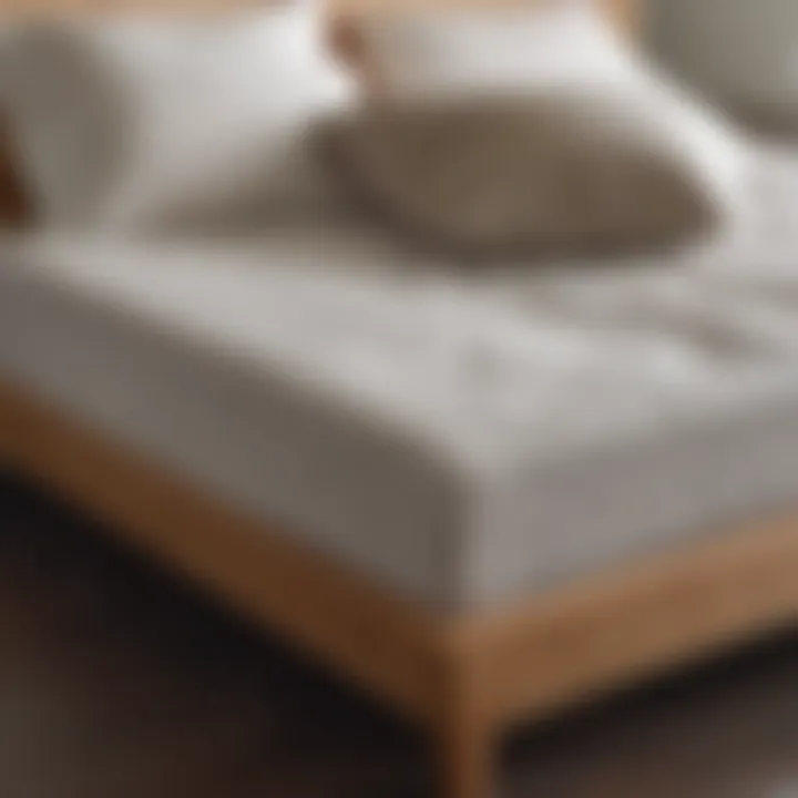 Close-up of materials used in platform bed frames