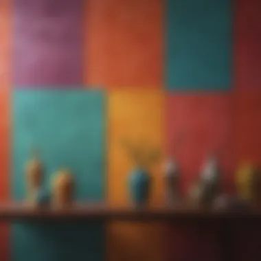 Vibrant color palette showcasing textured wall coverings