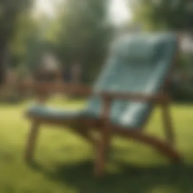 Close-up of high-quality materials used in lawn chair construction