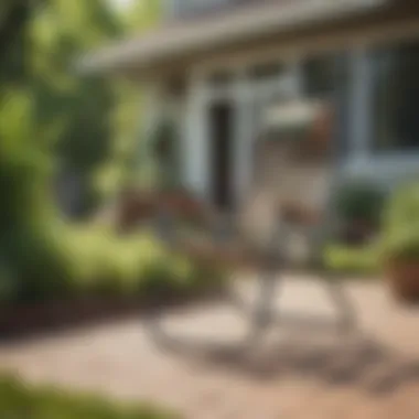 A well-maintained lawn chair on a patio, showcasing practical care tips