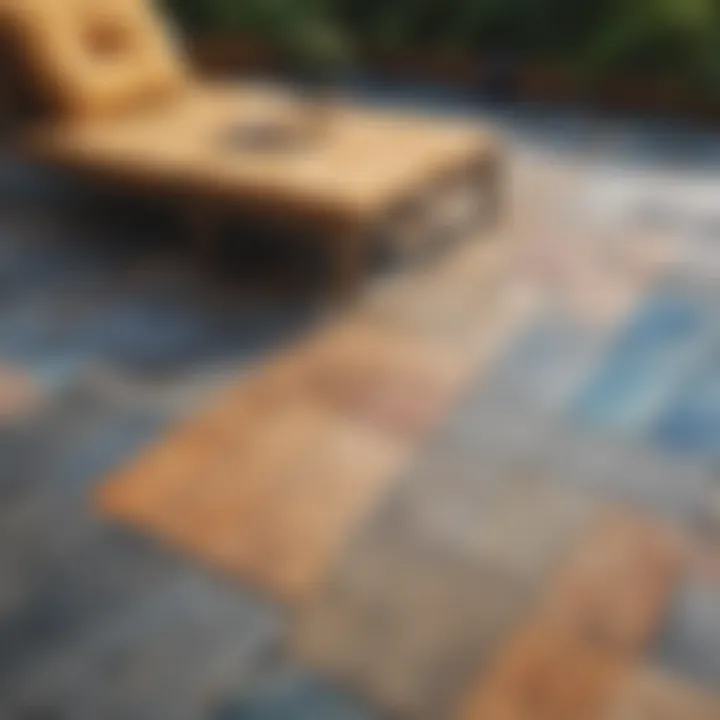 A variety of materials for portable patio flooring