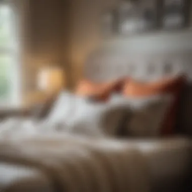Cozy Bed Setting with Decorative Pillows Stylish use of 16x16 inch pillows on a cozy bed setting