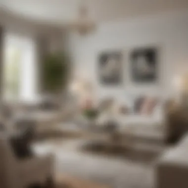 Elegant Living Room with Decorative Pillows Elegant arrangement of 16x16 inch pillows in a modern living room